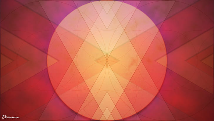 geometri, abstrak, segitiga, lingkaran, berwarna-warni, Wallpaper HD