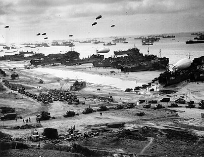 World War II, military, Omaha Beach, D-Day, HD wallpaper HD wallpaper