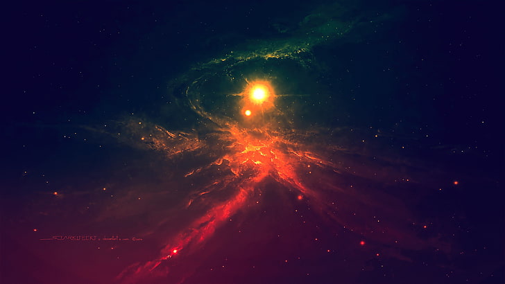 Vulkan digitale Tapete, Galaxie, Raum, Sterne, Universum, Raumlandschaften, Nebel, HD-Hintergrundbild