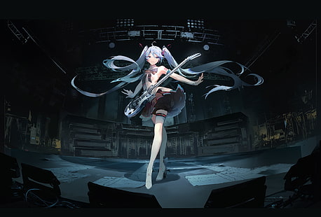 Vocaloid, Anime Girls, Hatsune Miku, Pferdeschwanz, HD-Hintergrundbild HD wallpaper