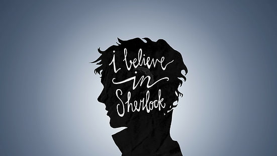 Шерлок, би-си фоны, верить, профиль, минимализм, HD обои HD wallpaper