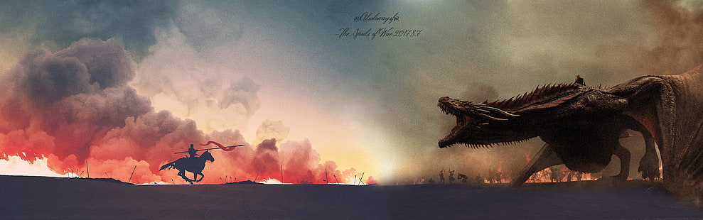 มังกร, Daenerys Targaryen, Jaime Lannister, Game of Thrones, วอลล์เปเปอร์ HD HD wallpaper