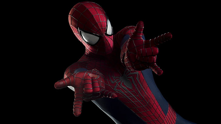 Обои Marvel Spider-Man, Человек-паук, черный фон, Marvel Comics, HD обои
