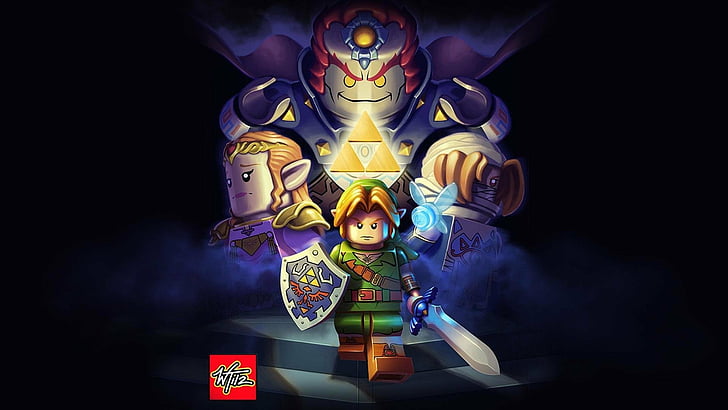 Zelda, The Legend Of Zelda: Ocarina of Time, Ganondorf, Hylian Shield, Lego, Link, Master Sword, Nintendo, The Legend of Zelda, HD tapet