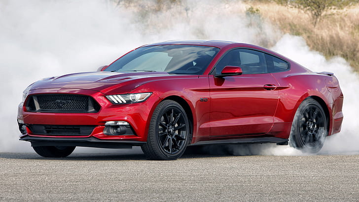 Ford, Ford Mustang GT, Car, Coupé, Muscle Car, Red Car, HD wallpaper