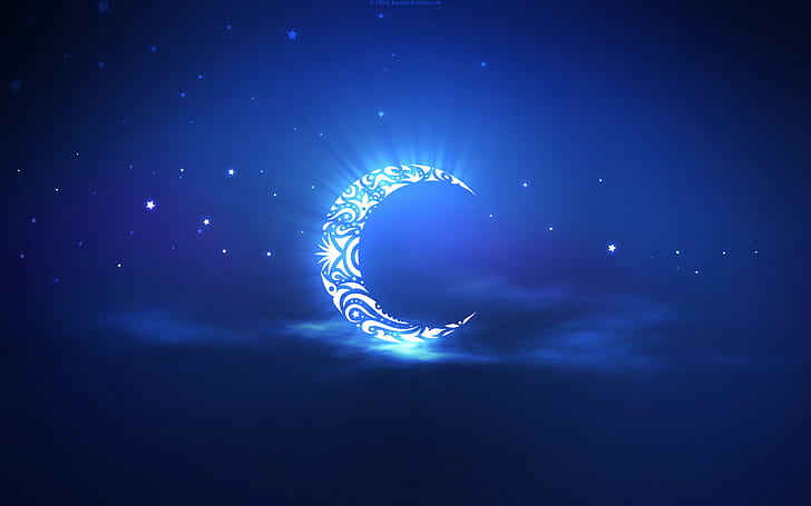 Ramadan, księżyc, islamski, chrześcijański, 2560x1600, zdjęcia 4k, Tapety HD