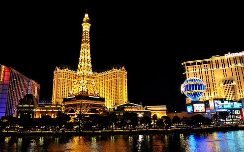 Париж хотел и казино в Лас Вегас Невада САЩ Hd тапети за мобилни телефони и компютър 3840 × 2400, HD тапет HD wallpaper