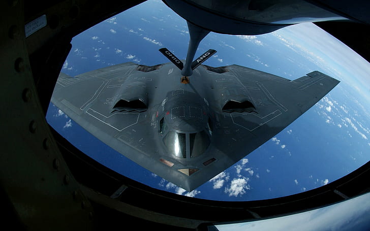 Northrop Grumman B-2 Spirit, Flugzeuge, Militärflugzeuge, Bomber, strategischer Bomber, Luftbetankung, HD-Hintergrundbild