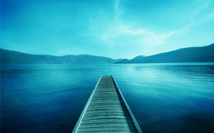 ทิวทัศน์ท่าเรือน้ำทะเลสาบสีฟ้า, วอลล์เปเปอร์ HD | Wallpaperbetter