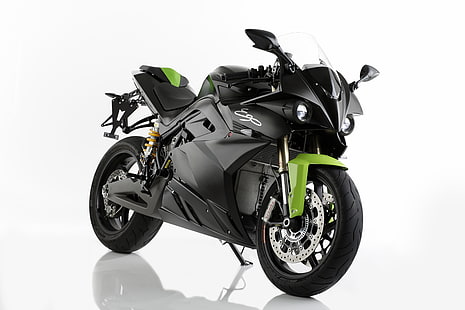 Energica Ego, street fighter elétrico, melhor moto, bicicletas elétricas, elétrico, verde, HD papel de parede HD wallpaper