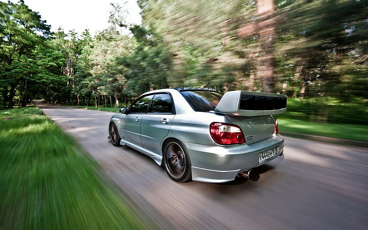 Subaru WRX STI Motion Blur HD, cars, blur, motion, subaru, wrx, sti, HD wallpaper