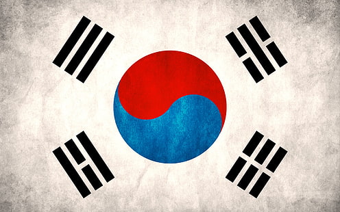 Южна Корея, флаг, азиатски, корейски, Taegeukgi, HD тапет HD wallpaper