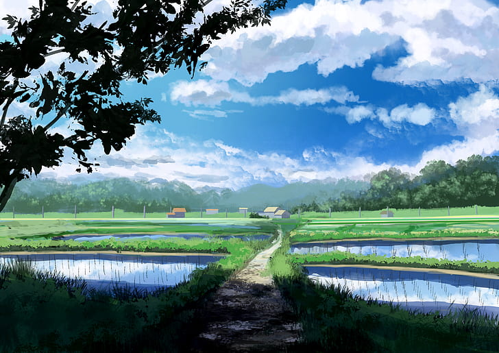 Anime, Original, Landschaft, Pfad, HD-Hintergrundbild
