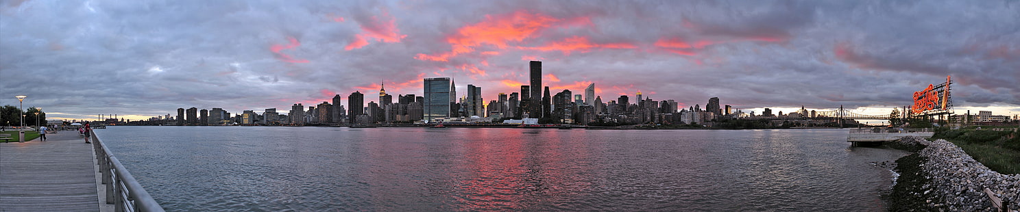 New York City, Dreifachbildschirm, Weitwinkel, Stadt, Stadtbild, Manhattan, HD-Hintergrundbild HD wallpaper
