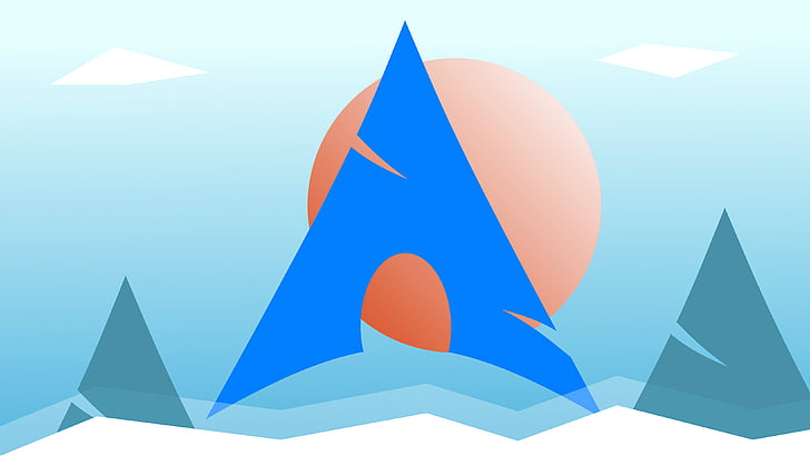 Pentagon, Arch Linux, Logo, 4K, HD wallpaper