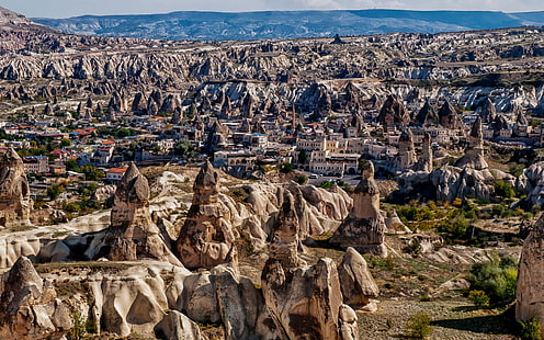 Uchisar, Cappadocia, Turki, Wallpaper HD HD wallpaper