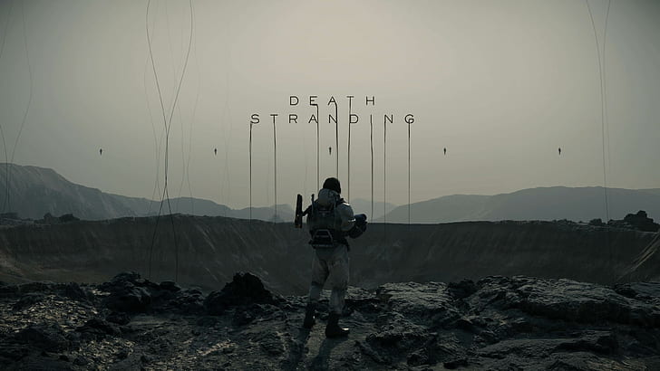 Death Stranding, arte dei giochi, arte dei videogiochi, videogiochi, Hideo Kojima, uomini, capelli scuri, Sfondo HD