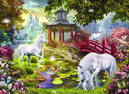 Fantasy Animals, Unicorn, HD wallpaper HD wallpaper