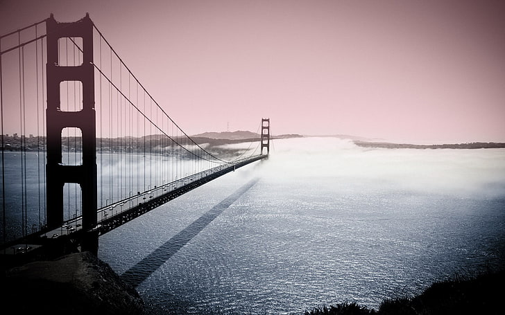 city, urban, bridge, river, Golden Gate Bridge, HD wallpaper