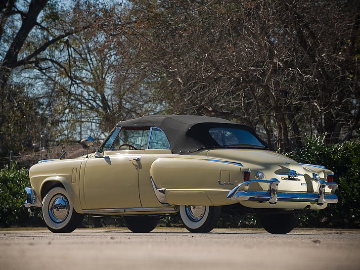 1952, commander, convertible, luxury, retro, state, studebaker, HD wallpaper