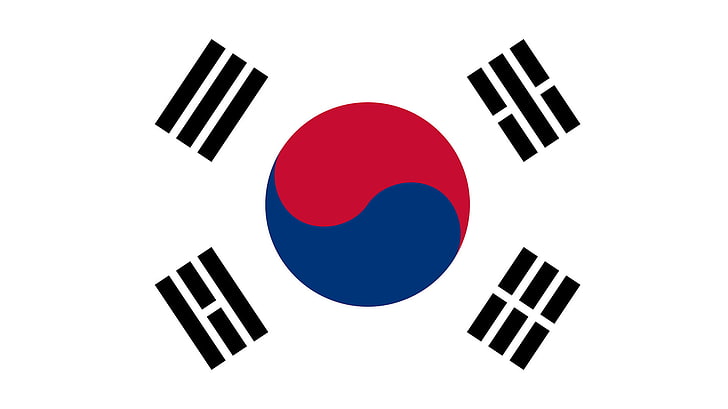 Sydkorea flagga, HD tapet