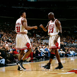 Michael Jordan, hommes, sports, basket-ball, Michael Jordan, Chicago Bulls, légende, Scottie Pippen, NBA, Fond d'écran HD HD wallpaper