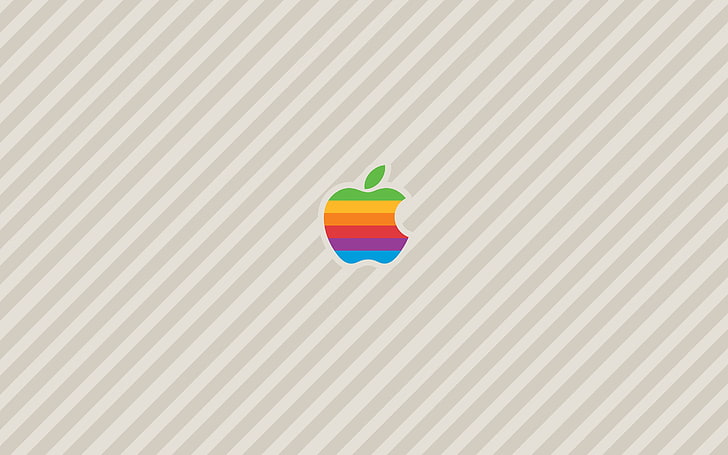 red and green plastic toy, Apple Inc., vintage, logo, HD wallpaper