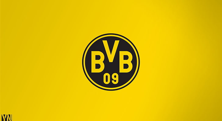 Боруссия Дортмунд by Yakub Nihat, круглый черно-желтый логотип BVB 09, Спорт, Футбол, Желтый, Боруссия Дортмунд, HD обои