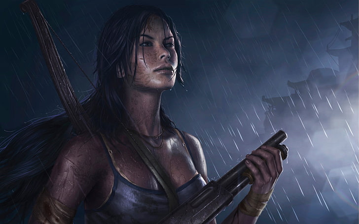 видеоигры, персонажи видеоигр, видеоигры для девочек, Tomb Raider, Лара Крофт, фан-арт, произведение искусства, HD обои