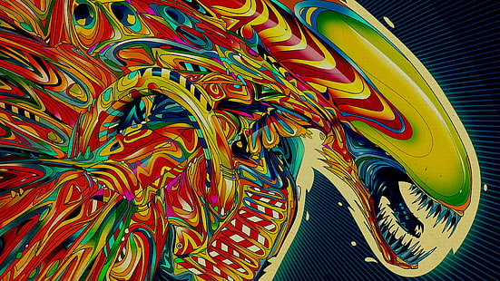 Alien (филм), Colourfull, Xenomorph, HD тапет HD wallpaper