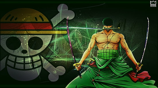 One Piece Zorro Vektorgrafik, Anime, One Piece, Zoro Roronoa, HD-Hintergrundbild HD wallpaper