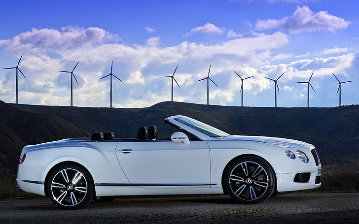 vit cabriolet coupe, bentley, continental, gtc, cabriolet, HD tapet