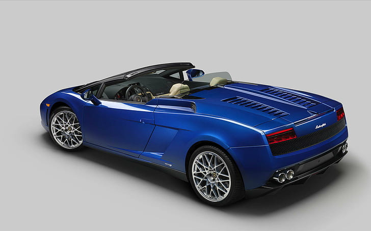 2012 Lamborghini Gallardo LP 550 Spyder 2, blue convertible, spyder, lamborghini, gallardo, 2012, cars, HD wallpaper