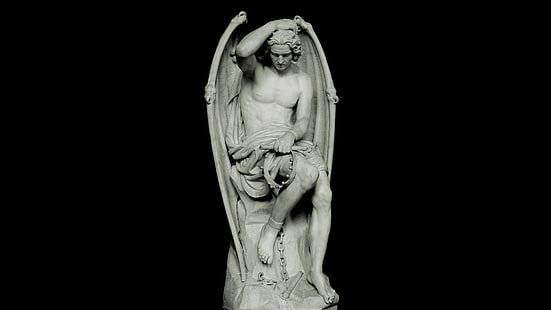 Luzifer Skulptur Guillaume Geefs, HD-Hintergrundbild HD wallpaper