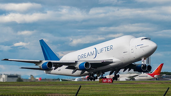 Aircrafts, Boeing 747 Dreamlifter, 747, Airplane, Boeing, Dreamlifter, HD wallpaper HD wallpaper