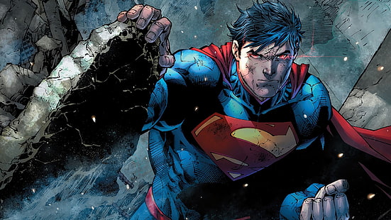 Superheld, DC Comics, Superman Man of Steel, Superman, rote Augen, HD-Hintergrundbild HD wallpaper