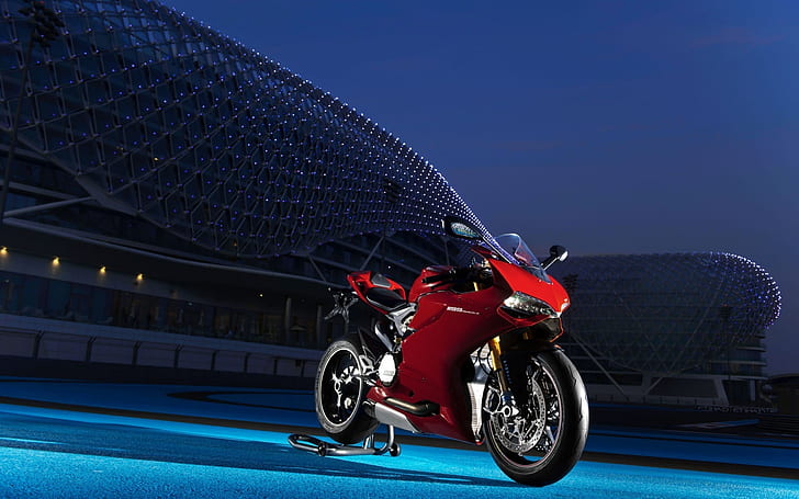 Ducati 1199 Panigale, Superbike, moto sportiva, Sfondo HD