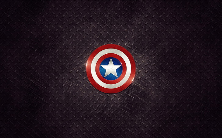 Captain America-sköldmetall-högkvalitativ tapet .., Captain America-sköldillustration, HD tapet