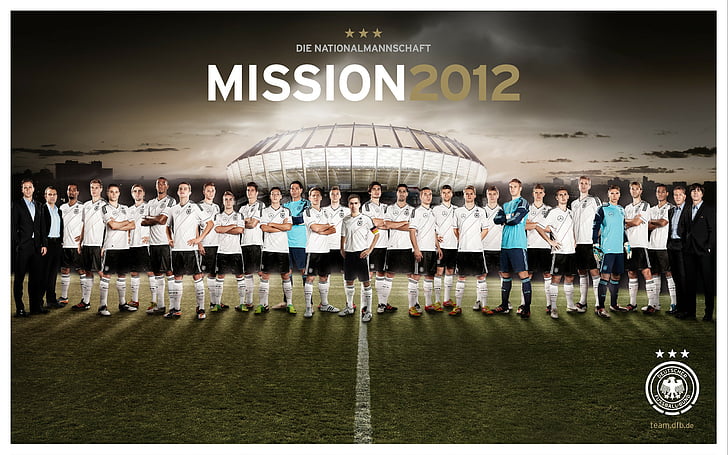 2012, deutcher, euro, fussbal-bund, germany, national, nationalmannschaft, poland, poster, soccer, team, ukraine, HD wallpaper