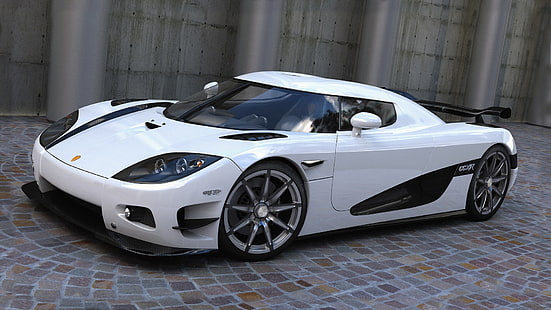Бял Koenigsegg CCXR суперавтомобил, бял супер автомобил, White, Koenigsegg, CCXR, Supercar, HD тапет HD wallpaper
