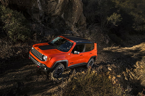 2015, 4x4, jeep, renegade, suv, trailhawk, Tapety HD HD wallpaper