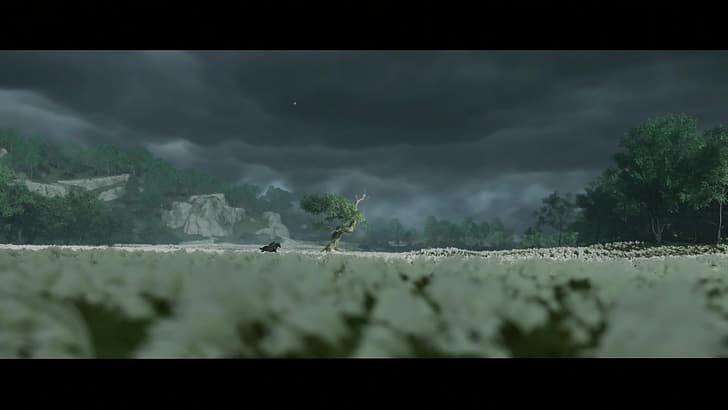 Ghost of Tsushima, samurai, PlayStation 4, warrior, horseback, HD wallpaper