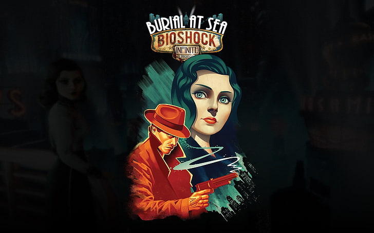 Burial at Sea Ilustracja do gry Bioshock, BioShock, BioShock Infinite, Rapture, gry wideo, Tapety HD