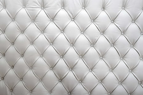 colchón blanco copetudo, cuero, blanco, textura, tapicería, piel, Fondo de pantalla HD HD wallpaper
