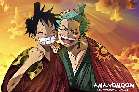 Anime, One Piece, Affe D. Ruffy, Zoro Roronoa, HD-Hintergrundbild HD wallpaper