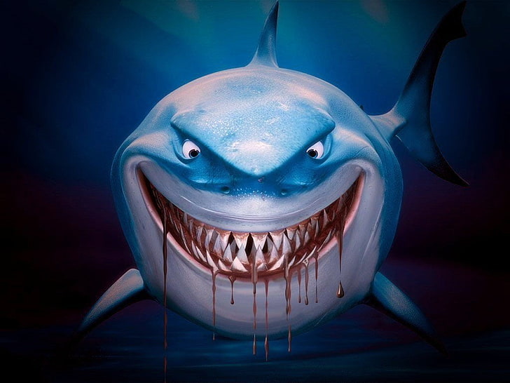 Blauhai Illustration, Findet Nemo, Bruce (Findet Nemo), HD-Hintergrundbild