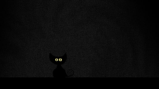 gros chats, chats noirs, Vladstudio, minimalisme, chat, Fond d'écran HD HD wallpaper