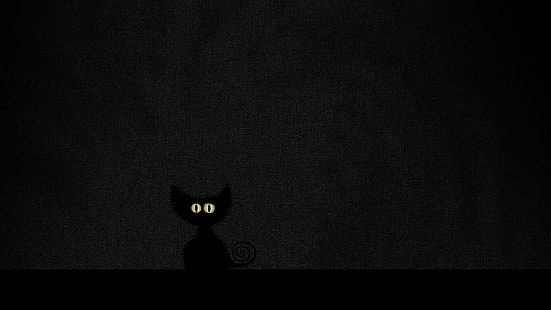 ilustración de gato, gato, gatos negros, Vladstudio, minimalismo, grandes felinos, Fondo de pantalla HD HD wallpaper
