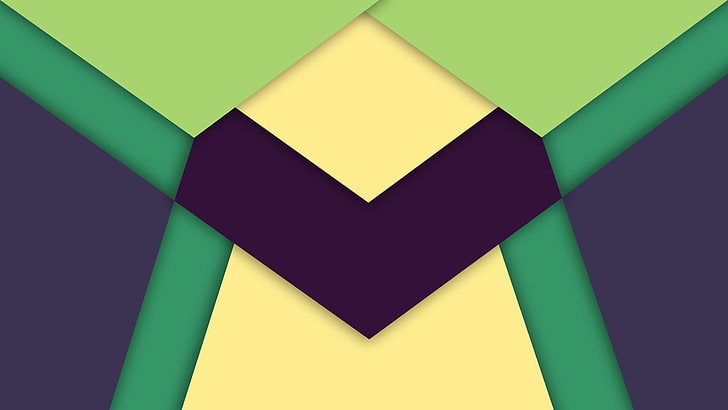 logotipo amarillo, verde y negro, arte digital, patrón, minimalismo, tecno, Android (sistema operativo), Fondo de pantalla HD