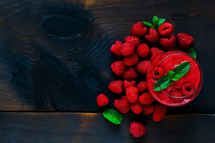 Food, Smoothie, Berry, Drink, Fruit, Raspberry, HD wallpaper
